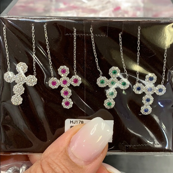 Jewelry - Sterling Silver CZ CROSS Necklace